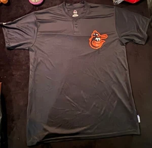 Majestic Baltimore Orioles Herren Medium Cool Base Polo Shirt Baseball schwarz - Bild 1 von 5