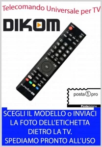 TELECOMANDO UNIVERSALE per TV COMBI DVD BD DIKOM SCEGLI MODELLO LISTA - Foto 1 di 1