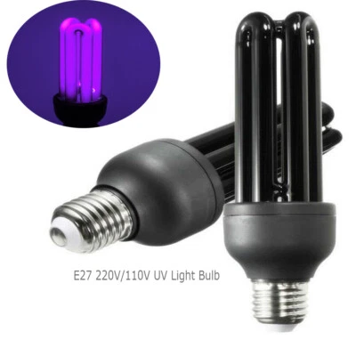 40W E27 220V Blacklight Low Energy 395nm UV Light Bulb Screw Ultraviolet Lamp - Image 1 of 4