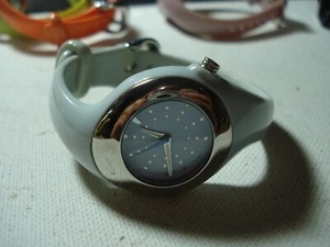 RARE VINTAGE NIKE SWOOSH ANALOG LTE BLUE SILVER TRIAX SMOOTH SPORTS WATCH WR0070 - Picture 1 of 4