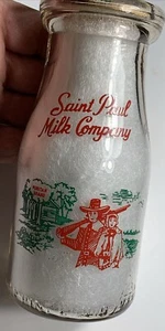 Minty Saint Paul Milk Bottle Puritan Brand 2 Color ACL Half Pint Beautiful - Picture 1 of 13