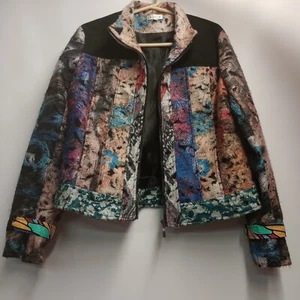 Adore Colorful Patchwork Jacket / Blazer. Size X-Large - Picture 1 of 12