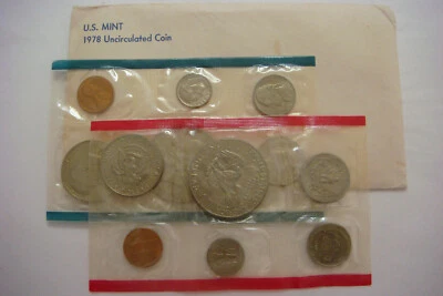 1978 USA Mint Set Philadelphia + Denver Original Plastic - 12 coins Uncirculated - Image 1 of 4