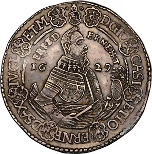 1629-WA Germany Saxony Gotha Thaler AU NGC - Superbly Preserved! - Picture 1 of 5