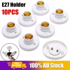 E27 Round Edison Screw Cap Socket Light Bulb Holder Fitting Lamp Fixing Base - Picture 1 of 11