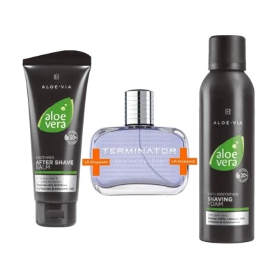 LR Terminator Eau de Parfum + Aloe Vera Men Shaving Foam + After Shave Balm Set - Bild 1 von 4