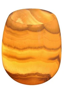 CraftsOfEgypt Egyptian Real Alabaster Stone/Marble Candle Holder Votive - Picture 1 of 2