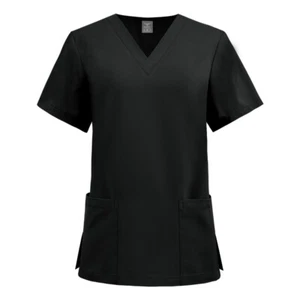 4-Way Stretch Medical Scrub Hospital Uniform Women Men V-Neck Top Straight Pant - Picture 1 of 20