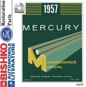 1957 Mercury Shop Service Repair Manual CD Engine Drivetrain Electrical OEM - Picture 1 of 1