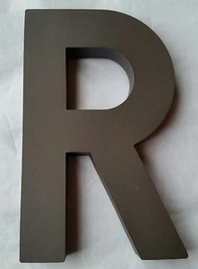 Dunkelbrauner Kunststoff Buchstabe R - jeder Buchstabe, Größe & Farbe 8" x 4,75" - Bild 1 von 12