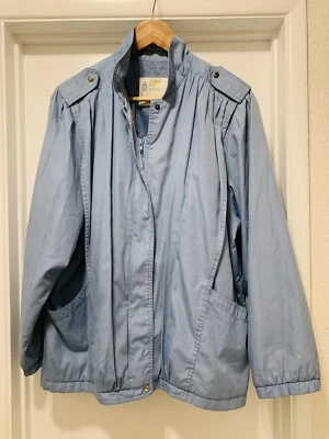 Vintage Womens London Fog Baby Blue Jacket Retro 80s/90s Windbreaker Coat Sz 14R - Image 1 of 4