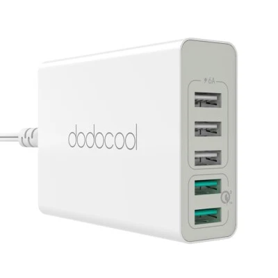 dodocool USB Charger 5 Ports Desktop Charging Station with Dual Quick Charge 3.0 - Image 1 of 4