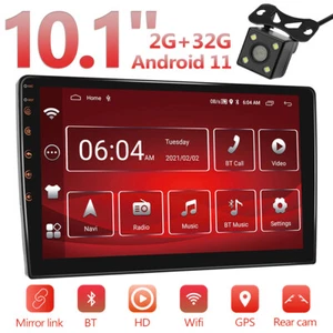 Radio de coche estéreo con pantalla táctil para coche Android 11 2Din de 10,1 pulgadas GPS navegación FM Bluetooth - Imagen 1 de 8