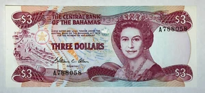 Bahamas 1984 3 tre dollari, QEII, Elisabetta, bella forma, croccante! - Foto 1 di 2