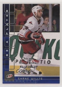 2001 ITG Be A Player Memorabilia Sapphire Chicago Sun-Times /10 Shane Willis #11