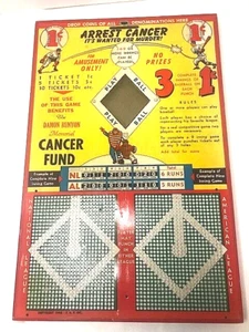 Vintage/Antik 1948 1-Cent Baseball Spiel Damon Runyan Memorial Cancer Fund Nr. 9989 - Bild 1 von 18