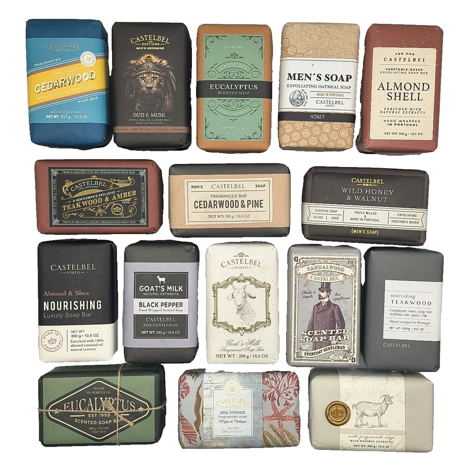 Castelbel Portugal Large Luxury Bar Soap - CHOICE - Free Ship USA