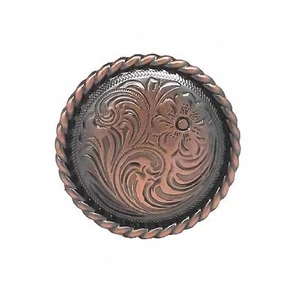 Rose Flower Copper Plated Screwback Concho 1.5" (3.81 cm) 1787C by Stecksstore - Picture 1 of 1
