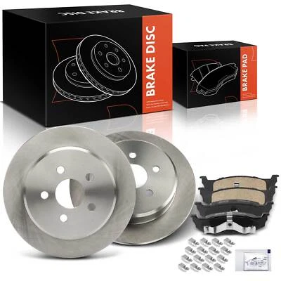 Rotores de freno de disco traseros y pastillas de freno para Chrysler PT Cruiser Plymouth Dodge Neon Foto 1 de 4