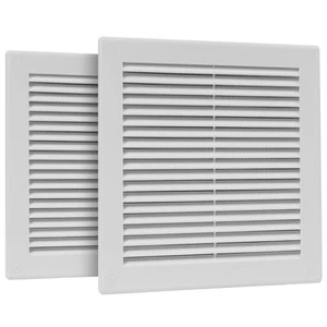 2pack 8" x 8" Inch White Plastic Square Vent Cover - HVAC Air Return Grille - Picture 1 of 8