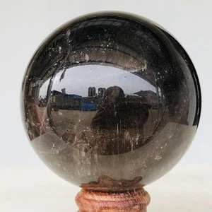 Esfera de cristal de cuarzo ahumado negro natural 465 g muestra mineral curación S481 - Imagen 1 de 11