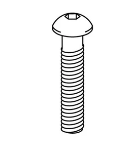 New 4 IKEA Silver Finish Bolts Screws Part 100167 Genuine Metal Allen Key - Picture 1 of 2