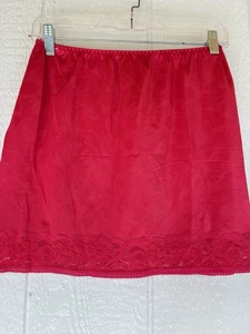 Vintage Slip rot Spitzenborte Medium - Bild 1 von 6