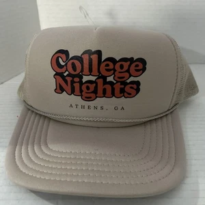 Vtg Trucker Hat Athens Georgia College Nights UGA University Of Bulldogs Dawgs - Picture 1 of 3