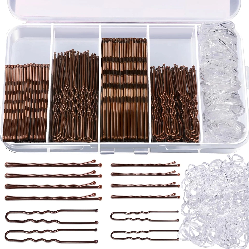 Teenitor 300Pcs Bobby Pins Hair Pins Kit 100 Hair Pin for Women 100 Bobby Pins