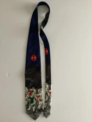 Corbata vintage Coca-Cola Polar Bear Clan Under the Stars negra - roja 100 % poliéster Foto 1 de 4
