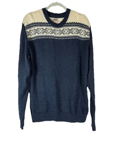 Suéter de Lana DALE OF NORWAY Cortina Heron Azul Crema Talla Grande - Imagen 1 de 8