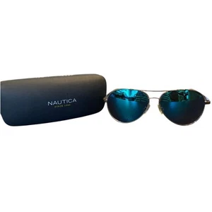 Men's Nautica Aviator Sunglasses N5110s Gold & Brown, EUC - Picture 1 of 8