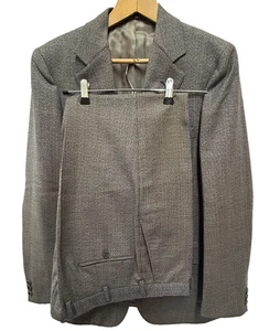 Chester Barrie Gents Brown Fleck 2 Piece Wool Suit 40R - Picture 1 of 16