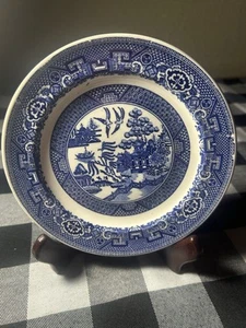 Homer Porzellan Blue Willow Salatteller 7 1/8" Landschaft Szene Restaurant Stil - Bild 1 von 5