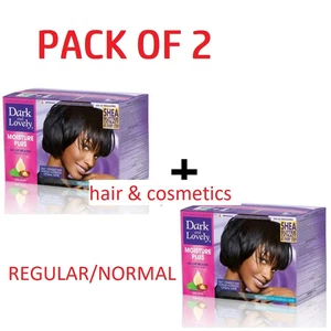 2 X DUNKLES UND SCHÖNES NO-LYE HAARRELAXER KIT NORMALER DOPPELPACK - SCHNELLER UK-VERSAND!!! - Bild 1 von 1