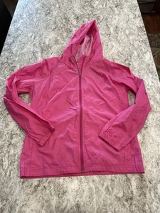 Columbia Rain Jacket Girls (18-20) Pink Full Zip Hooded Waterproof Juniors - Picture 1 of 8