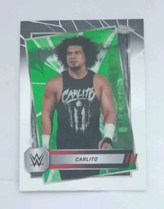 2025 Topps Chrome WWE - Carlito - NEON GREEN & BLACK REFRACTOR - Bild 1 von 2