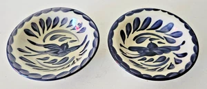 Juego de (2) cuencos mexicanos Anfora Bowl Puebla azul y blanco baratija/ramekin MIRAR - Imagen 1 de 6