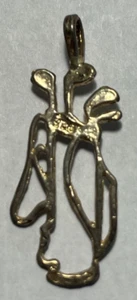 Vintage Sterling Silver 925 Golf Bag Clubs Charm Pendant - Picture 1 of 12