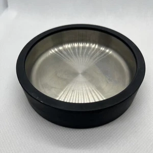 Masayuki Kurokawa Gom Postmodern Black Ashtray 1970s VTG Round - Picture 1 of 5