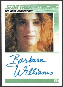 STAR TREK TNG NEXT GENERATION SERIE 2 BARBARA WILLIAMS ANNA AUTO AUTOGRAMMKARTE - Bild 1 von 1