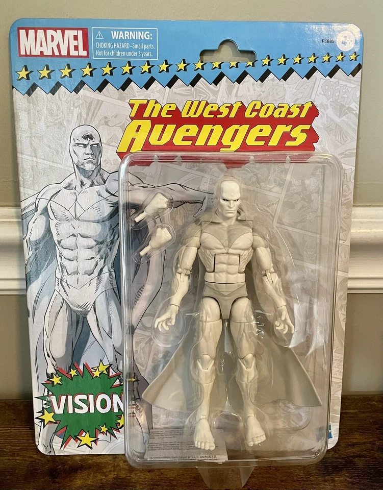 Marvel Legends Vision Figura Retro Los Vengadores de la Costa Oeste 2021 Nuevo Hasbro 6” Foto 1 de 2