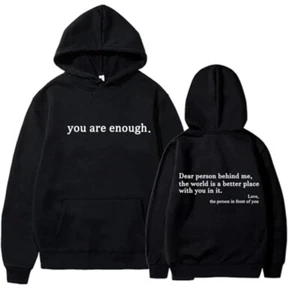 "You Are Enough" printed hoodie mental health awareness, suicide prevention - Picture 1 of 4