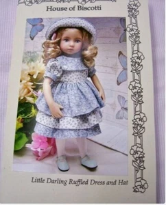 13" Effner Little Darling, Muster für Rüschenkleid und Hut - Bild 1 von 4