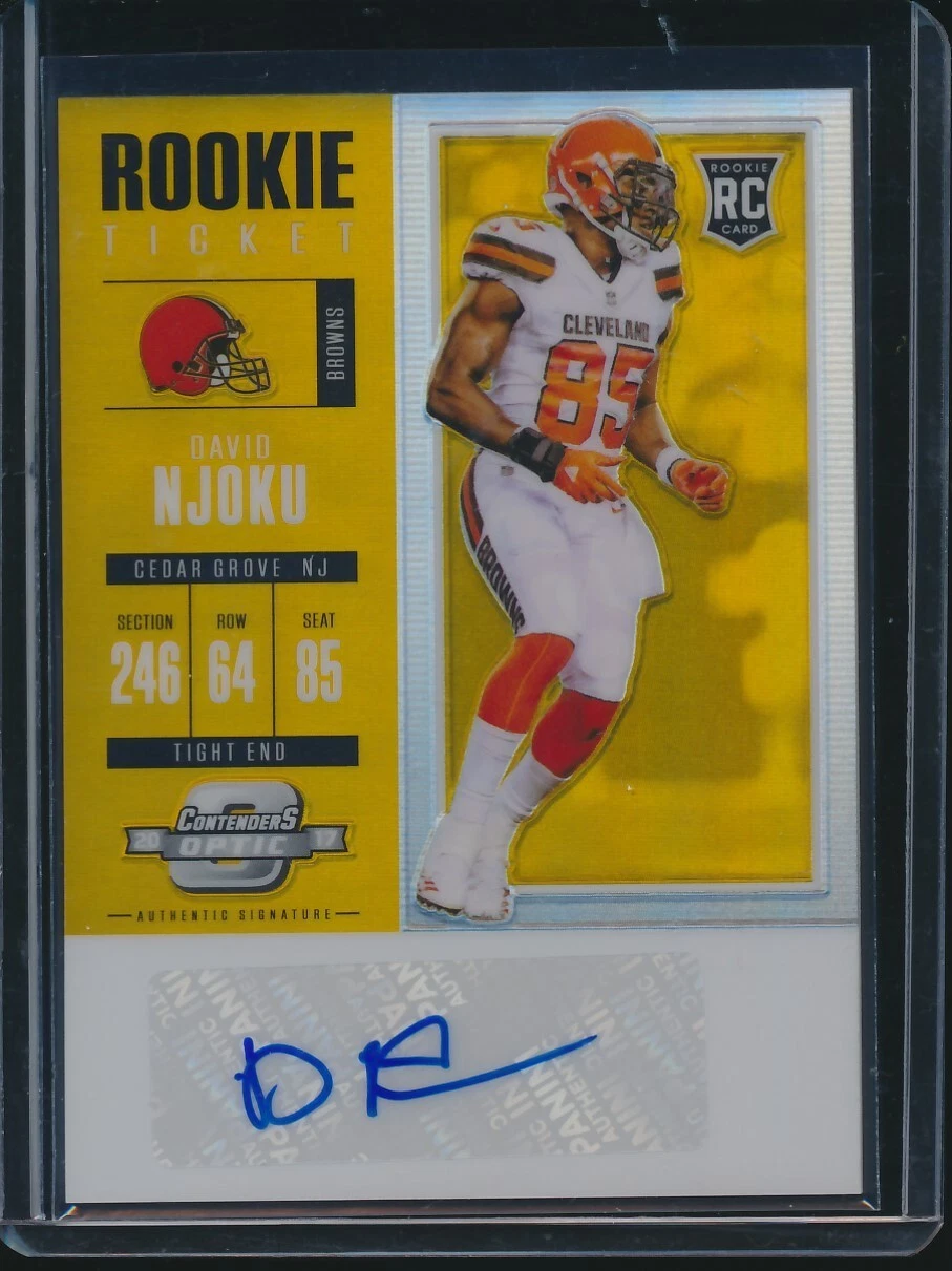2017 Panini Contenders Optic Gold #153 DAVID NJOKU Auto /10 Browns RC
