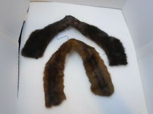 Lot 2 Vintage real mink ? Fur Collars replacement coat collars