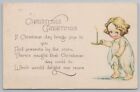 Ruth Welch Siver Christmas~Little Girl Tiptoes in Nightie~Candlestick Flame~1922