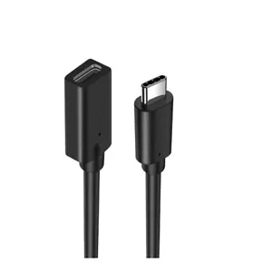 1x 30cm USB 3.1 Type C Male to Type C Female Charging Data Extension Cable Black - Picture 1 of 6