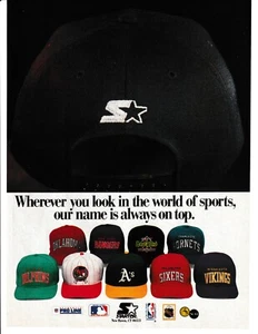 Starter Caps Ad 1990 9 Different Caps Of Sports Teams - Bild 1 von 1