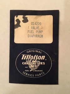 NOS TILLOTSON CARBURETORS VALVE FUEL PUMP DIAPHRAGM VINTAGE 014220 - Foto 1 di 2